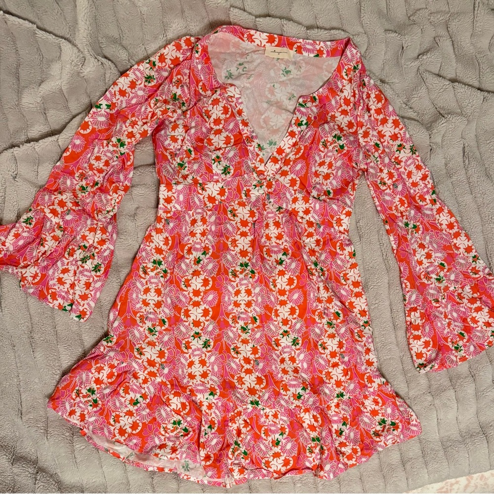 Jessica Russell Flint Pink and Orange Floral Dress